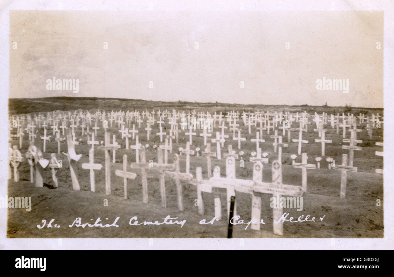 Le cimetière britannique de Cape Helles, Dardanelles Banque D'Images