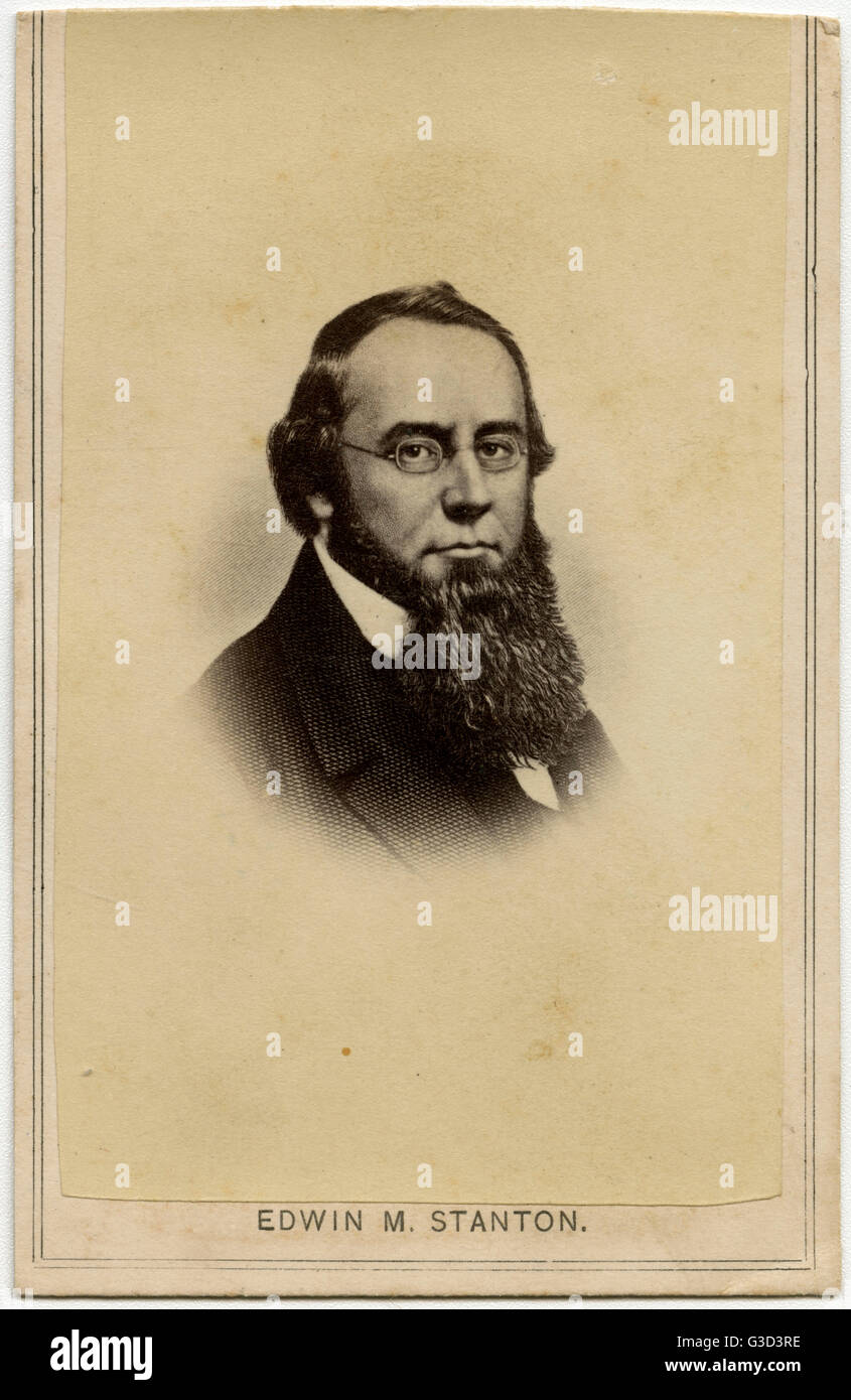 Edwin M. Stanton - Secrétaire de guerre du président Lincoln en 2nd Banque D'Images