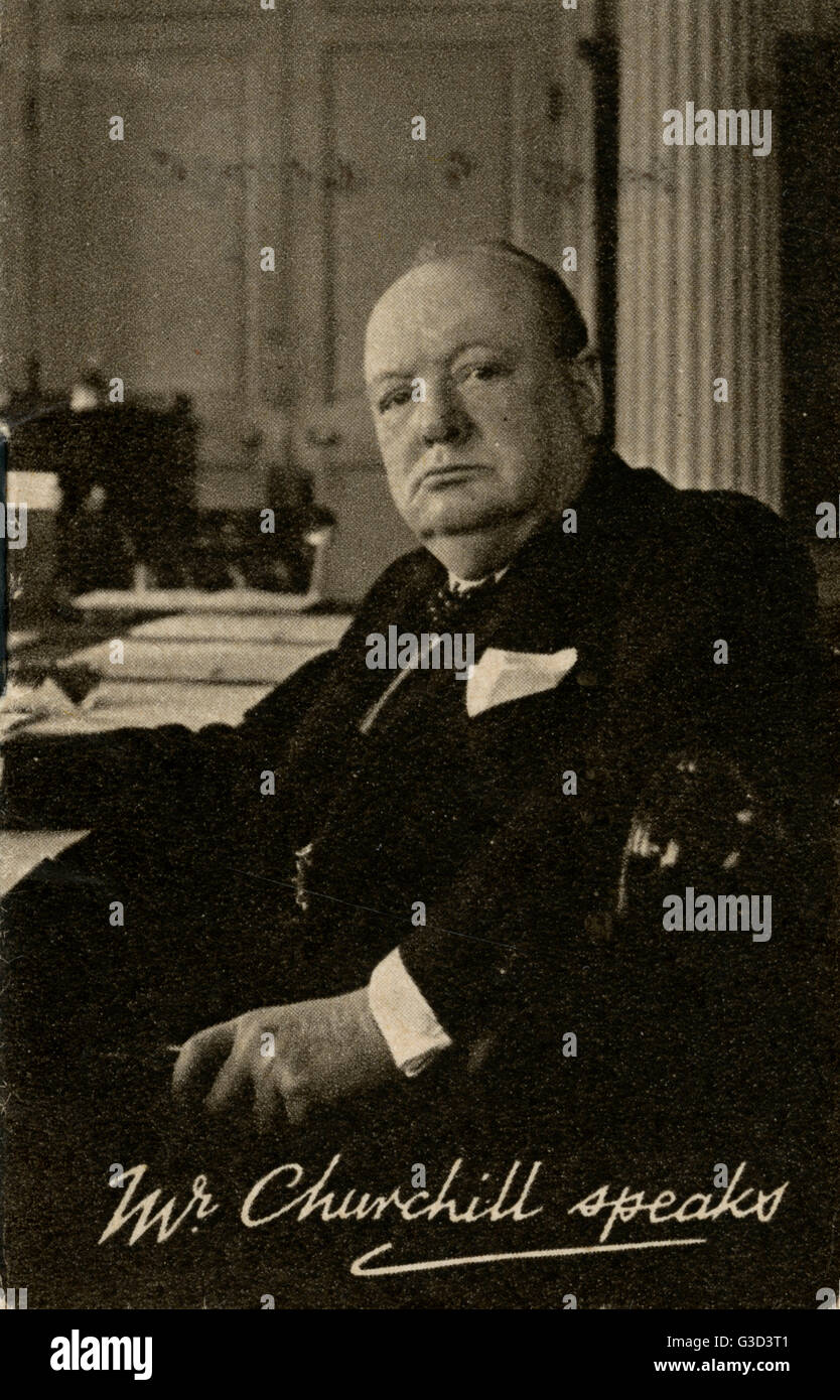 Winston Churchill parle Banque D'Images