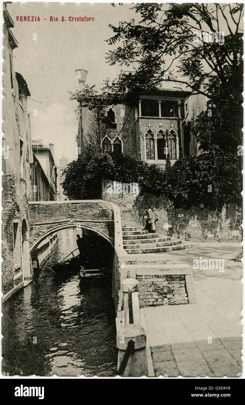 Rio et Ponte San Cristoforo - Venise, Italie Banque D'Images