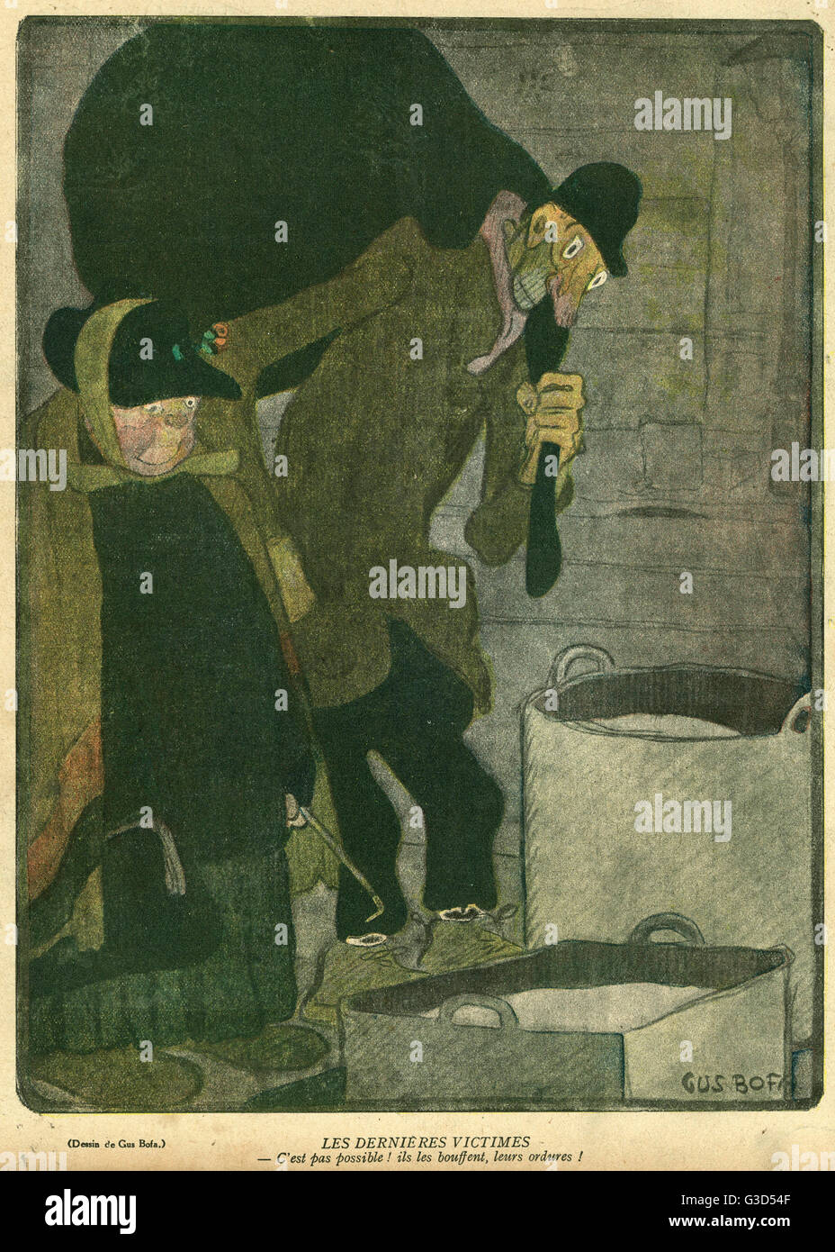 Caricature, les dernières victimes, WW1 Banque D'Images