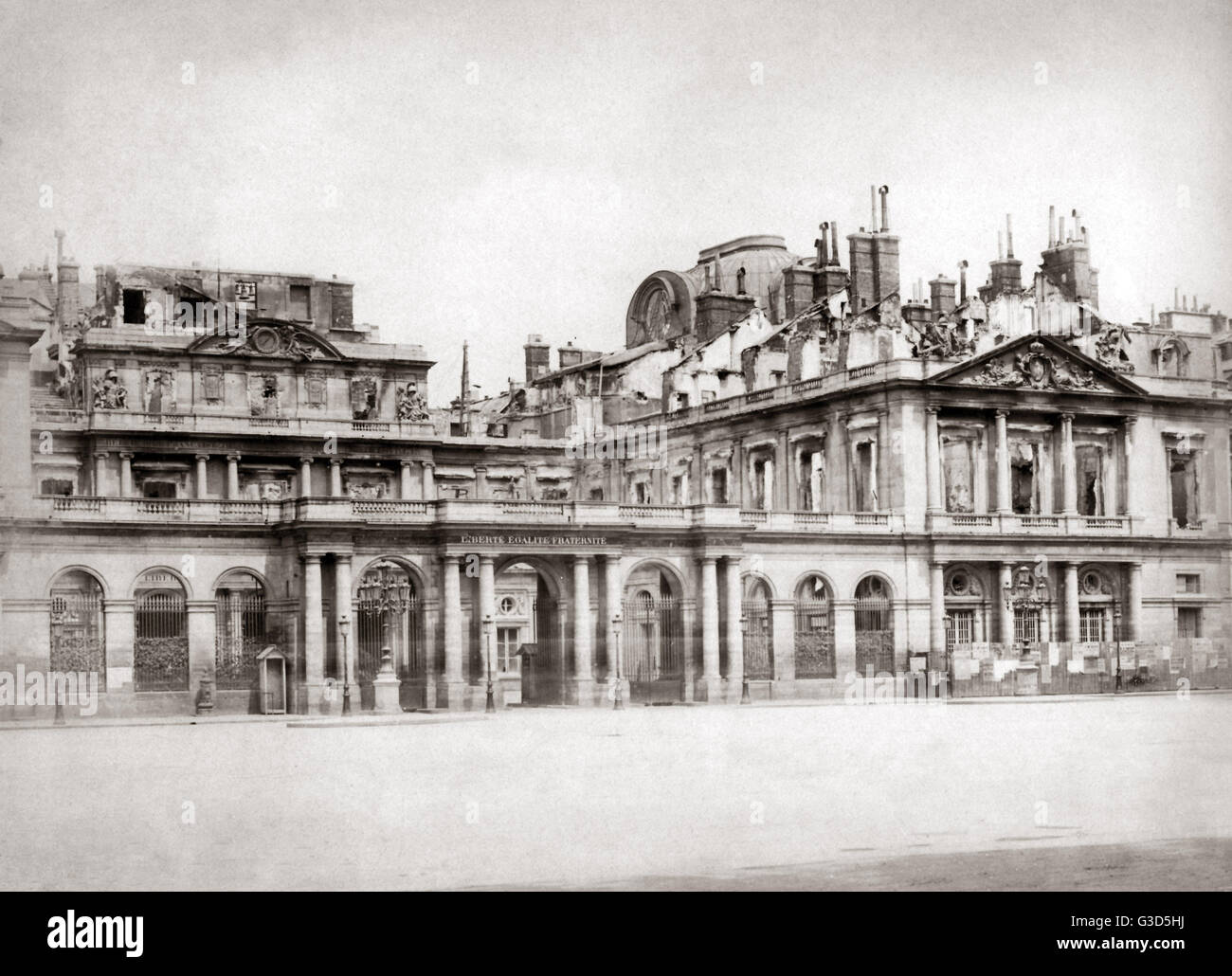 Ruines de Paris, commune 1871 Banque D'Images