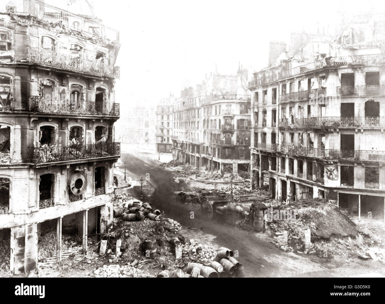 Paris, France, après la Commune, 1871. Date : 1871 Banque D'Images