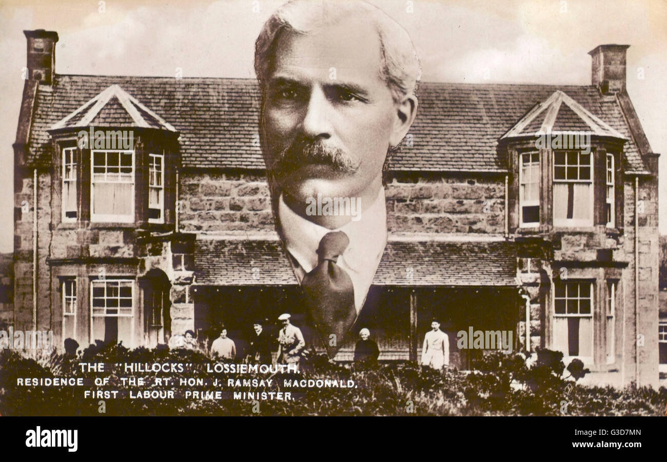 Résidence de Ramsay MacDonald à Lossiemouth Banque D'Images