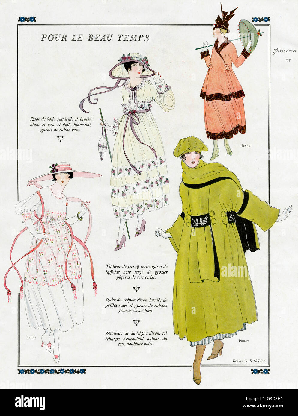 Robes de Poiret et Jenny mode Banque D'Images