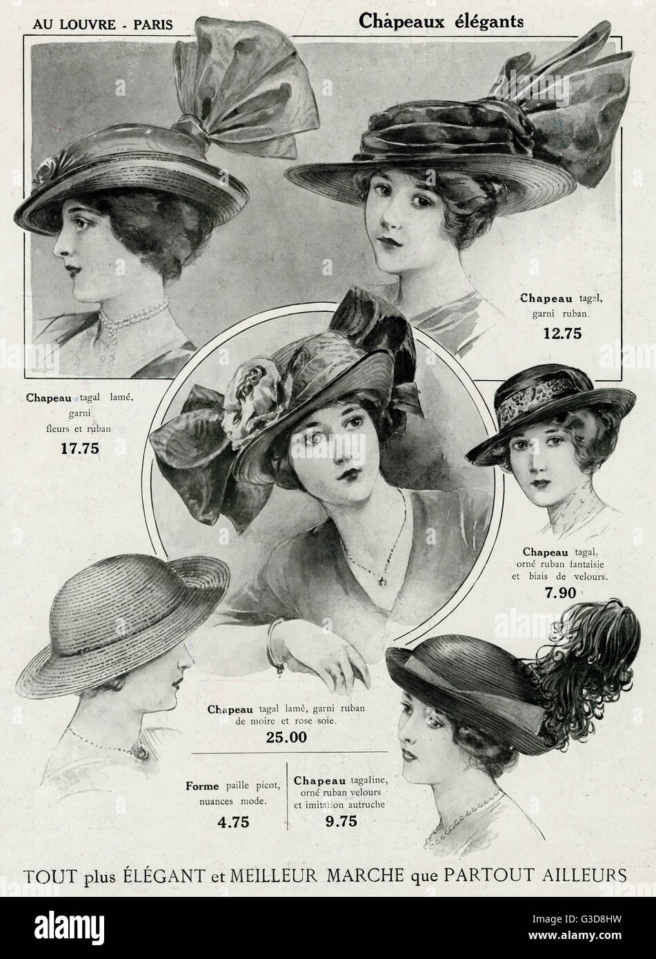 Chapeaux pour femmes, vers 1912 Photo Stock - Alamy