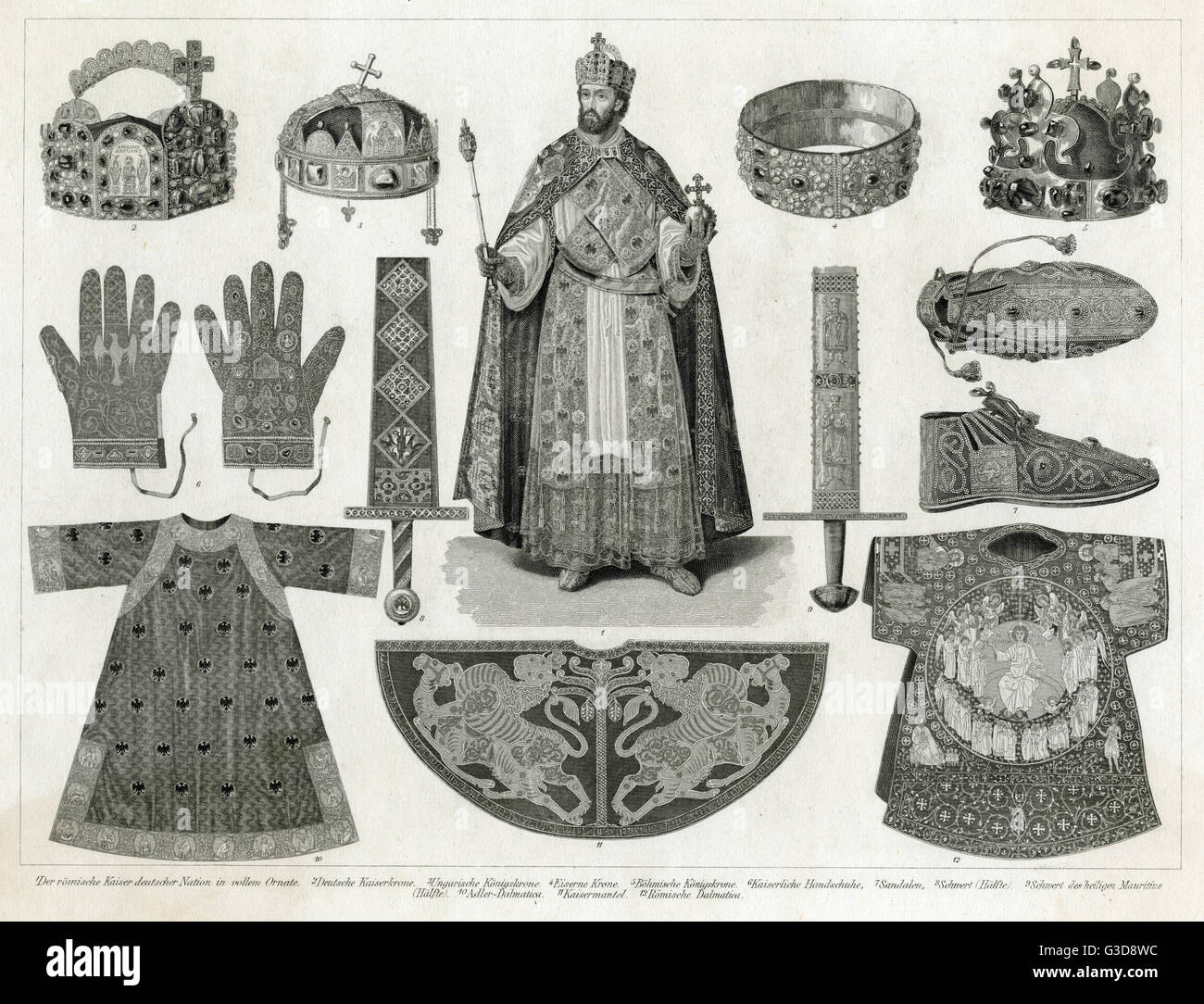Empereur romain avec articles de costume Banque D'Images