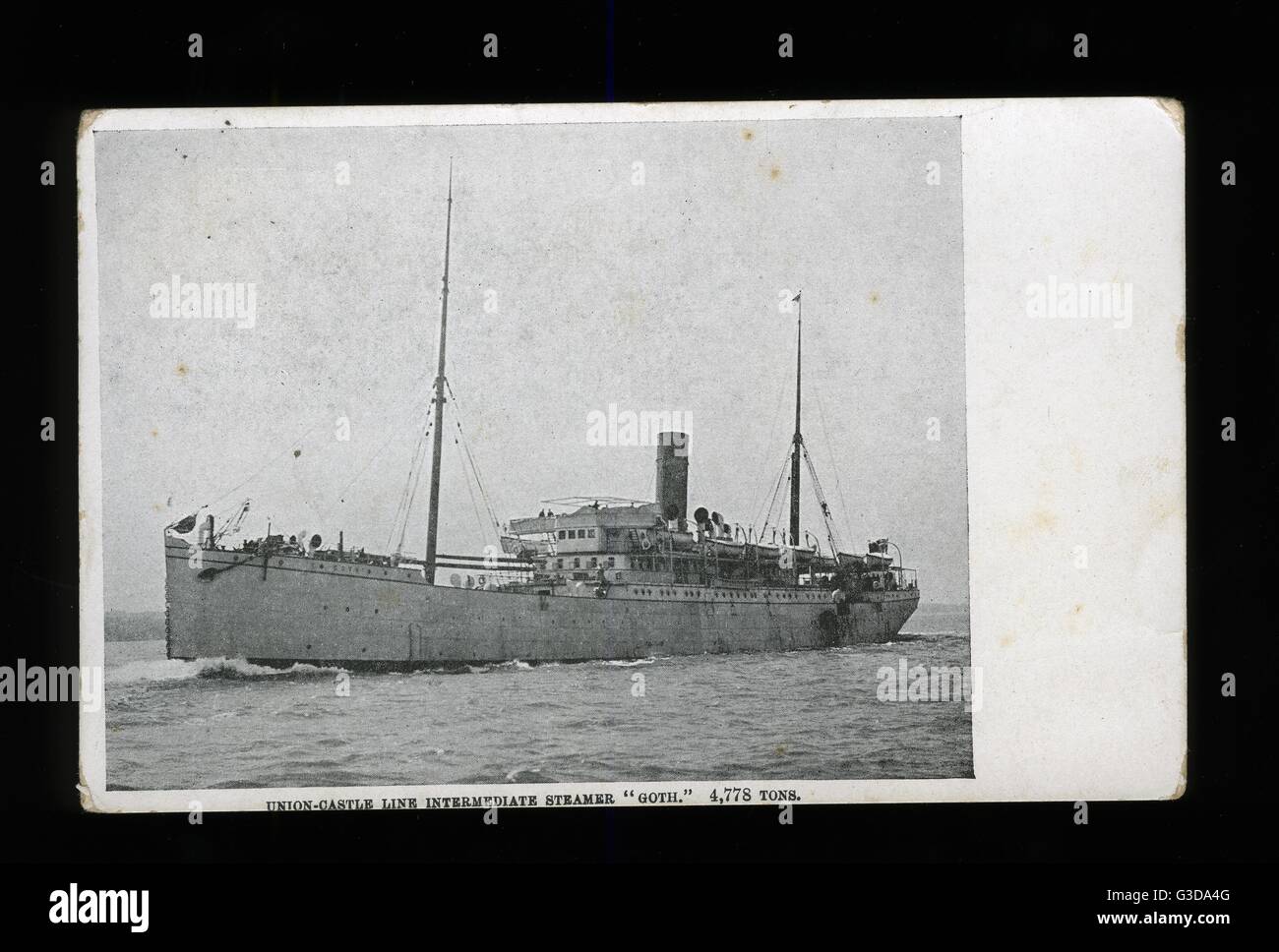 SS Goth, steamer intermédiaire Union Castle Line Banque D'Images