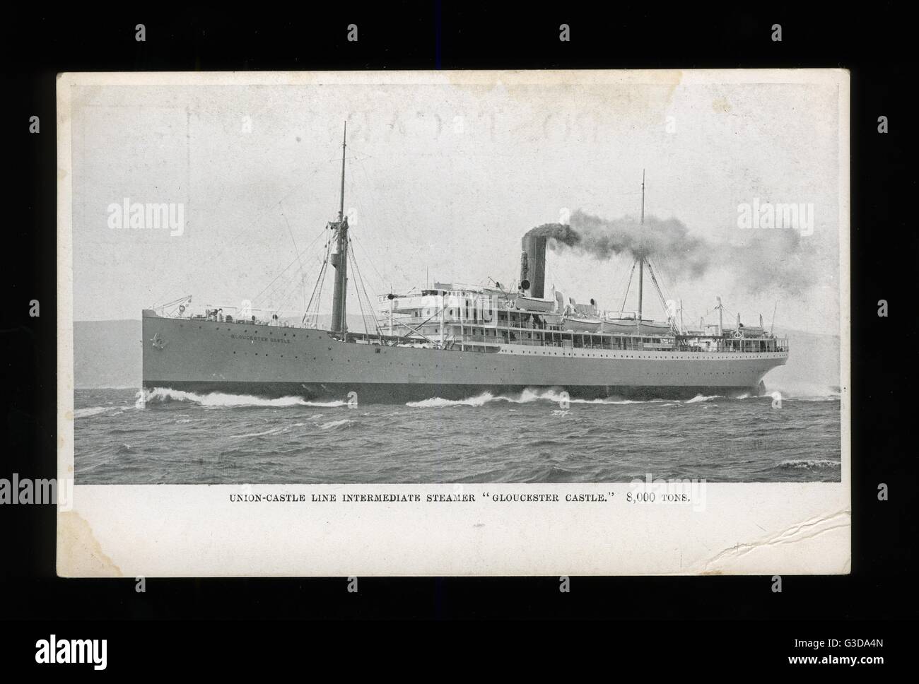 SS Gloucester Castle, bateau à vapeur intermédiaire Union Castle Line Banque D'Images