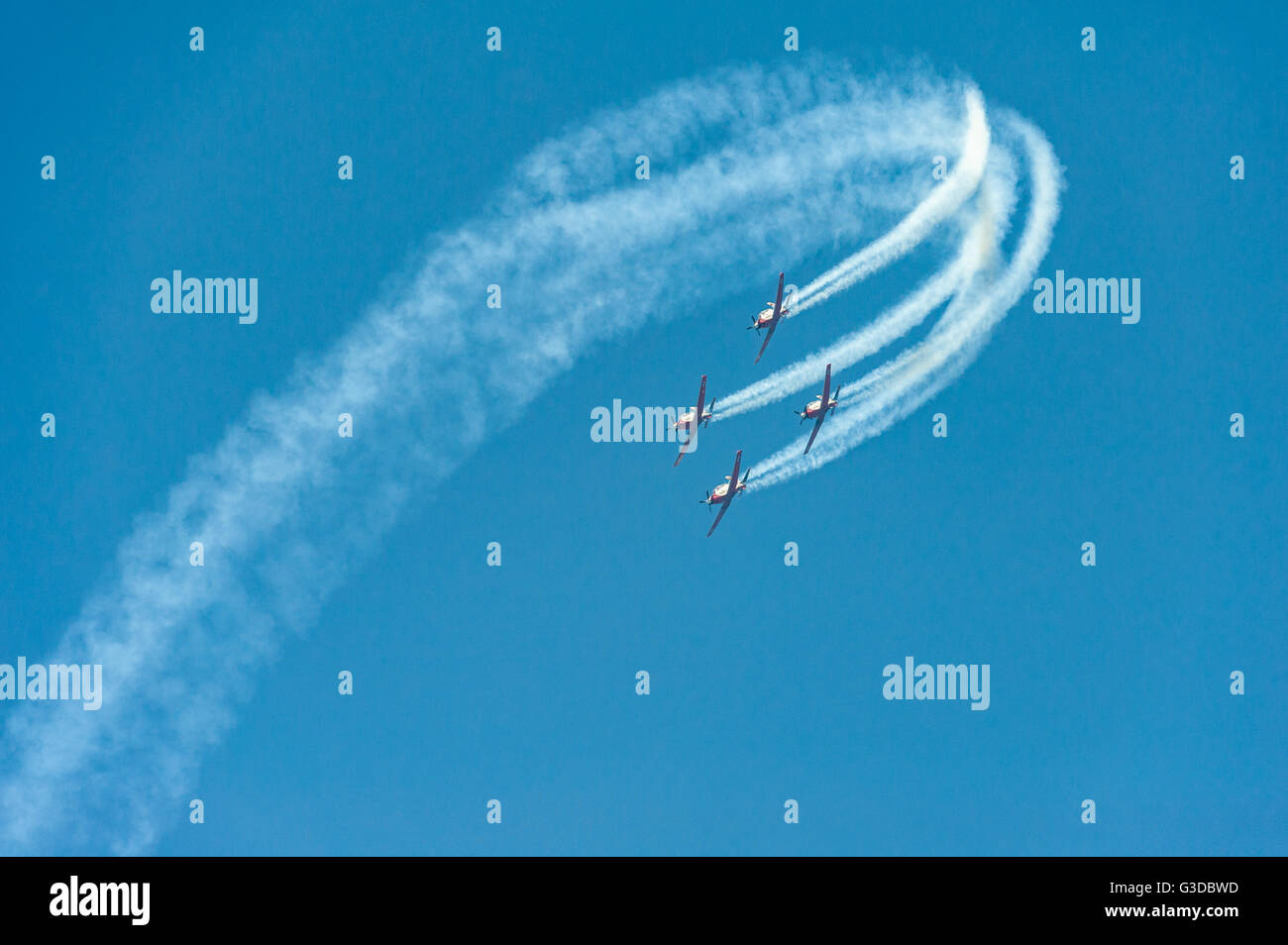 Israël, Tel Aviv - Jaffa, airshow traditionnel au-dessus de la ville le jour de l'indépendance - yom haatsmatout Banque D'Images
