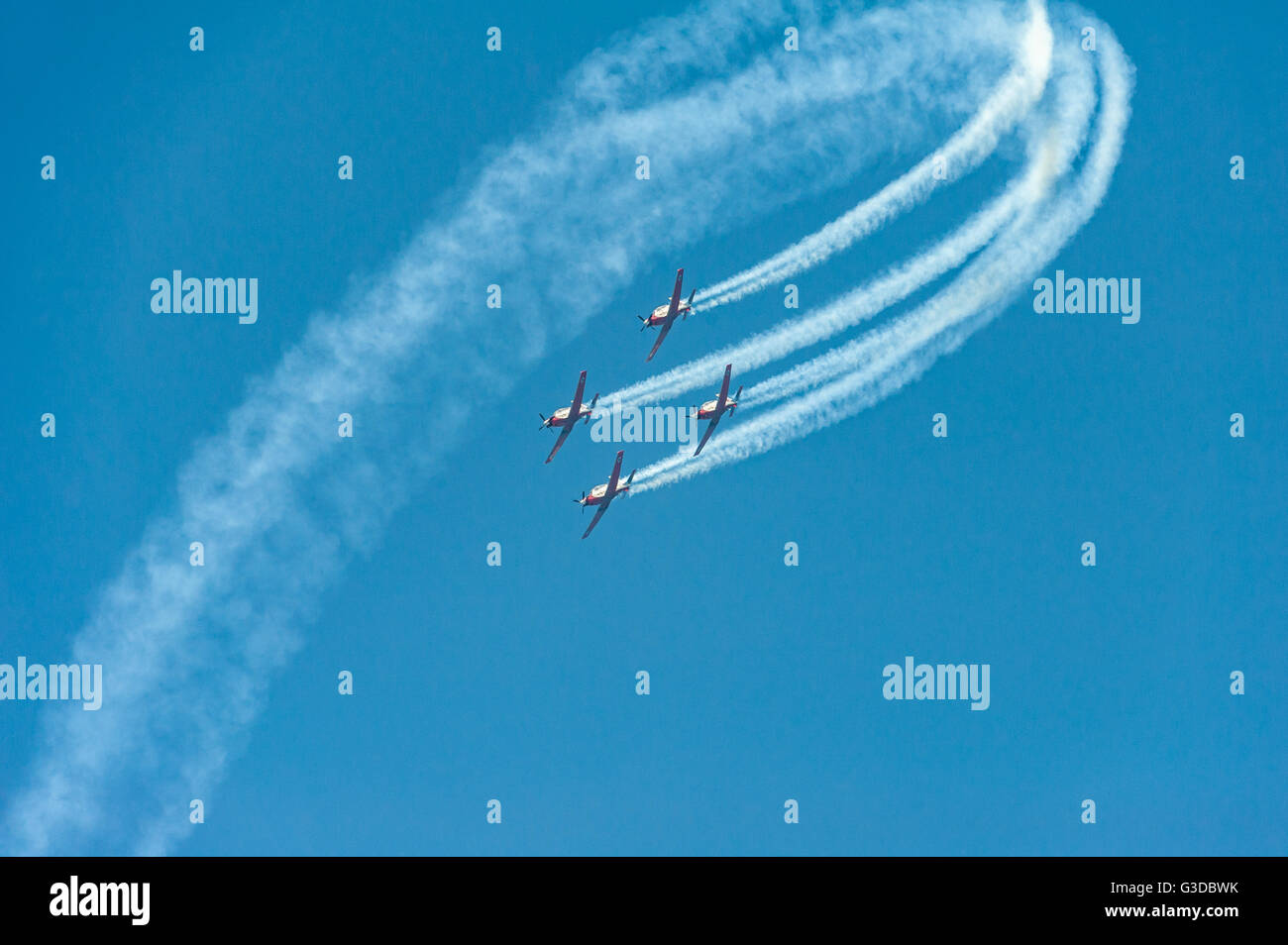 Israël, Tel Aviv - Jaffa, airshow traditionnel au-dessus de la ville le jour de l'indépendance - yom haatsmatout Banque D'Images
