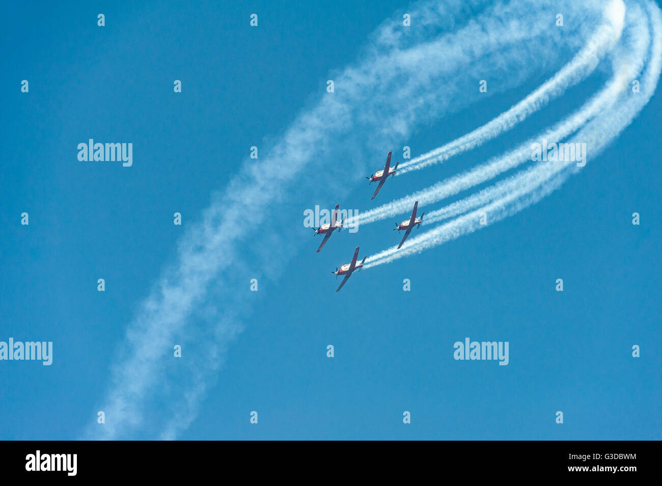Israël, Tel Aviv - Jaffa, airshow traditionnel au-dessus de la ville le jour de l'indépendance - yom haatsmatout Banque D'Images