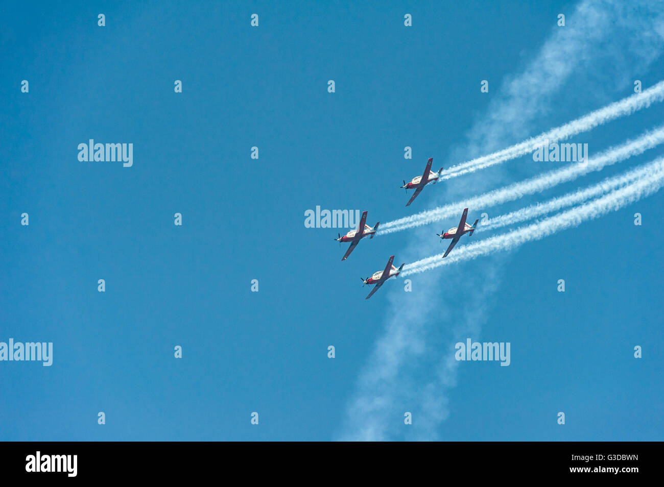 Israël, Tel Aviv - Jaffa, airshow traditionnel au-dessus de la ville le jour de l'indépendance - yom haatsmatout Banque D'Images
