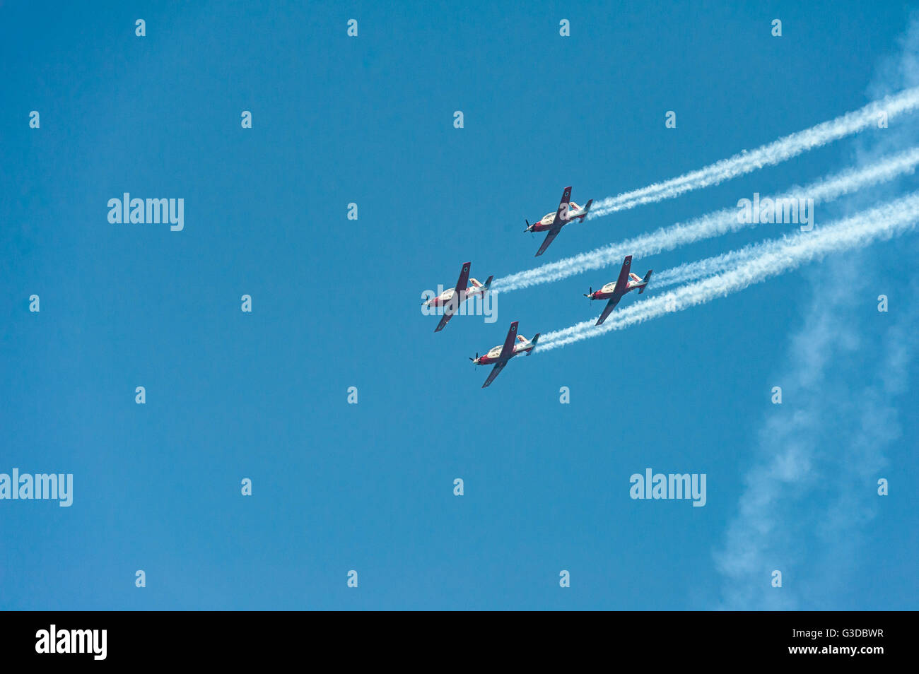 Israël, Tel Aviv - Jaffa, airshow traditionnel au-dessus de la ville le jour de l'indépendance - yom haatsmatout Banque D'Images