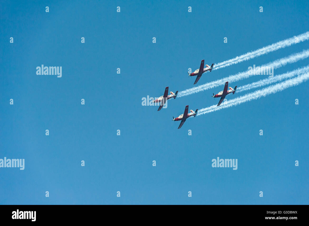 Israël, Tel Aviv - Jaffa, airshow traditionnel au-dessus de la ville le jour de l'indépendance - yom haatsmatout Banque D'Images