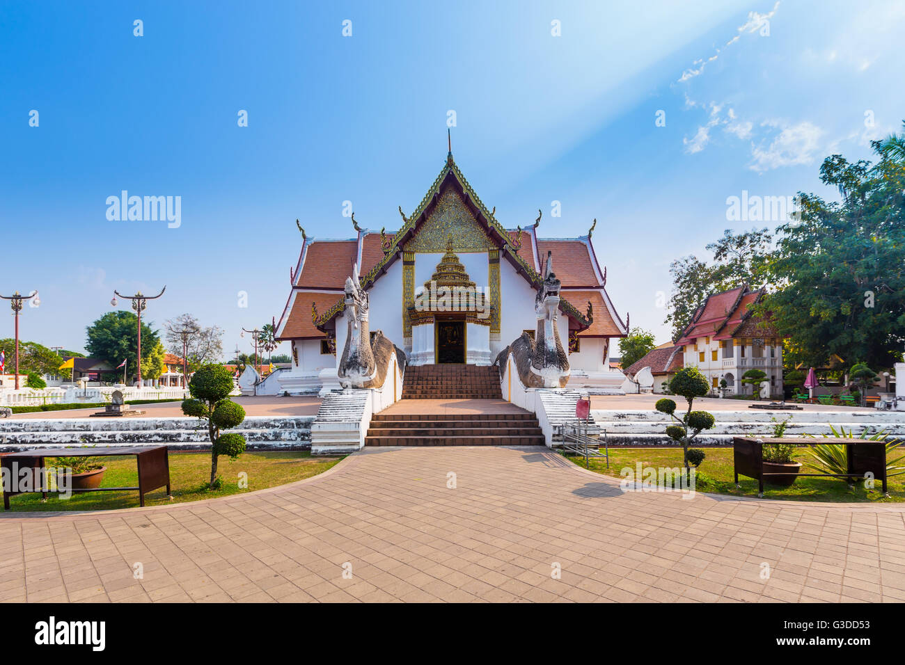 Wat Phumin est un unique temple thaï traditionnel de la province de Nan, Thaïlande Banque D'Images