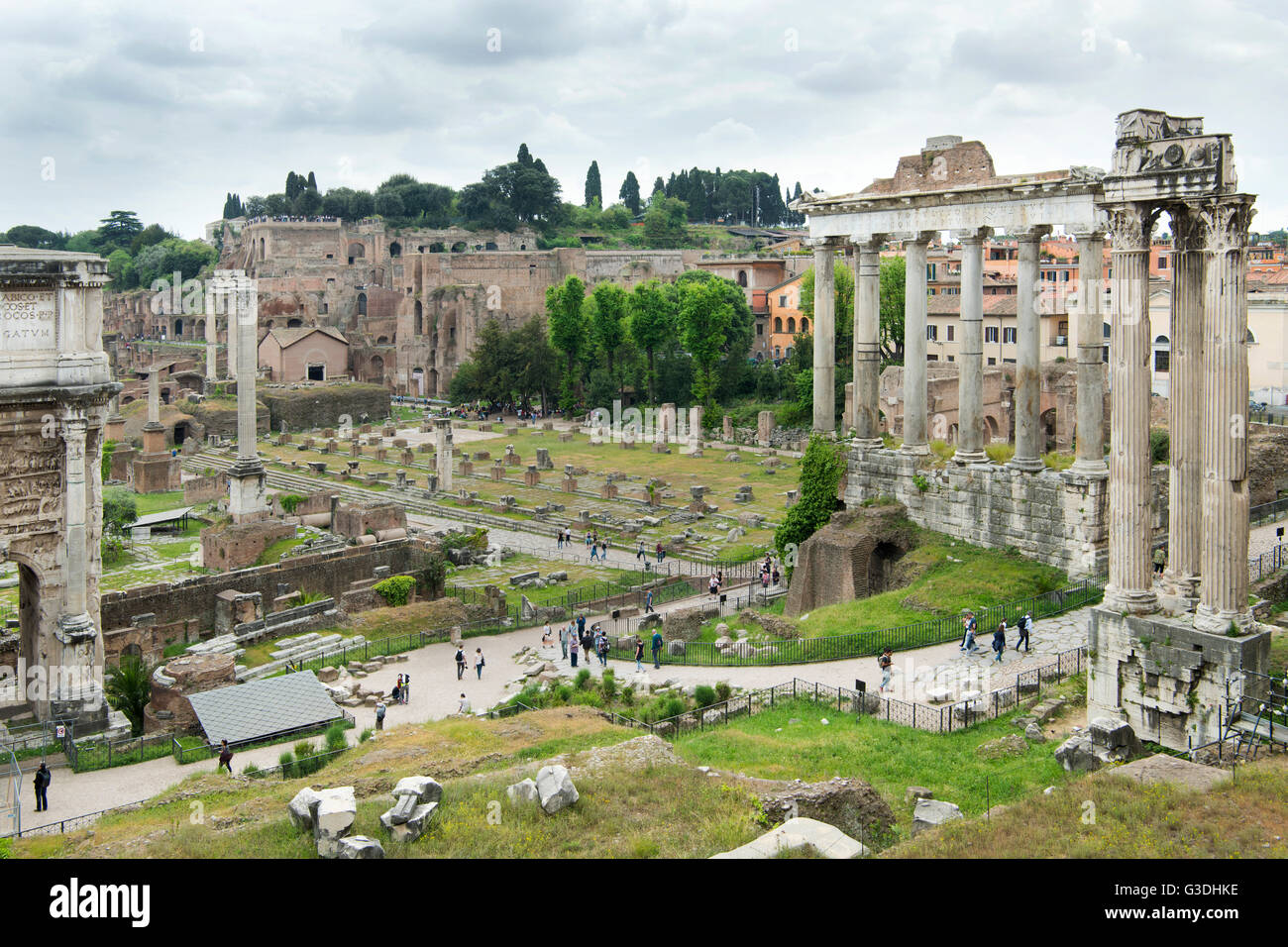 Italien, Rom, Forum Romanum, Blick von den Kapitolinischen Museen Banque D'Images