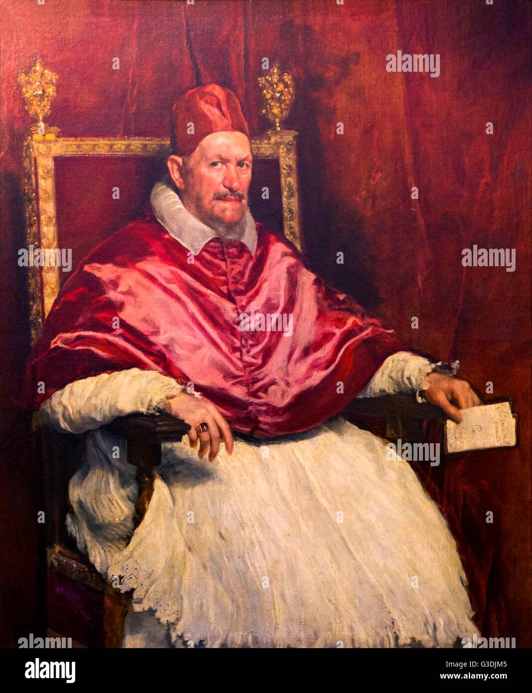 Le pape Innocent X, par Diego Velasquez, 1650, Galerie Doria Pamphilj, Rome, Italie, Europe Banque D'Images