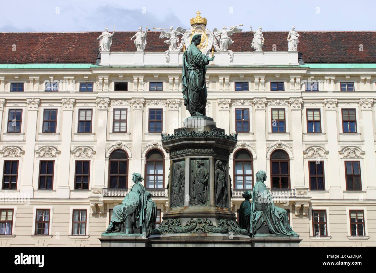 Statue de l'empereur François I en face du palais de la Hofburg, Vienne (Autriche) Banque D'Images