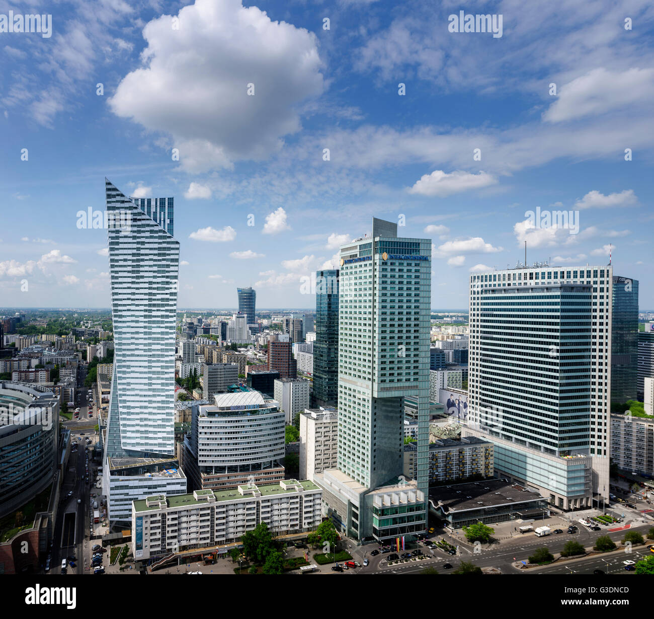 Skyline Varsovie moderne Banque D'Images