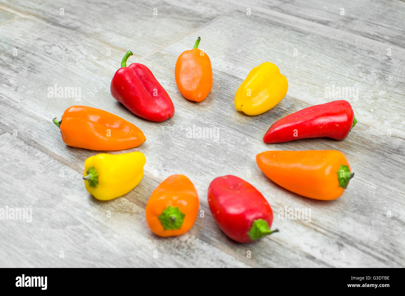 Capsicum circle background Banque D'Images