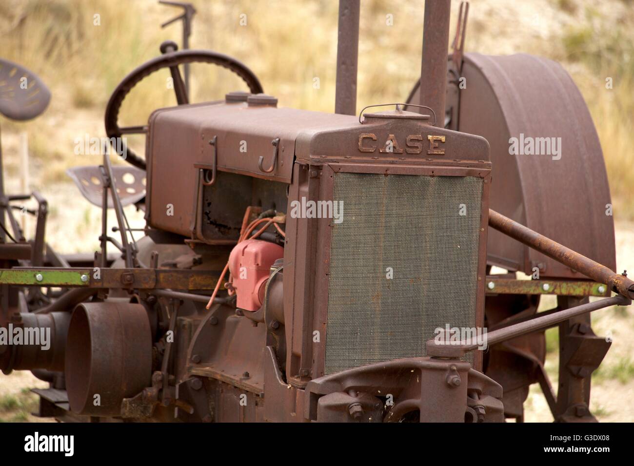 Acier vieux tracteur rouillé. Banque D'Images