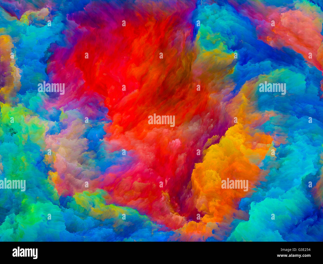 Couleurs de l'Imagination series. Composition de textures tridimensionnelles colorées approprié comme une toile de fond pour les projets sur le desi Banque D'Images