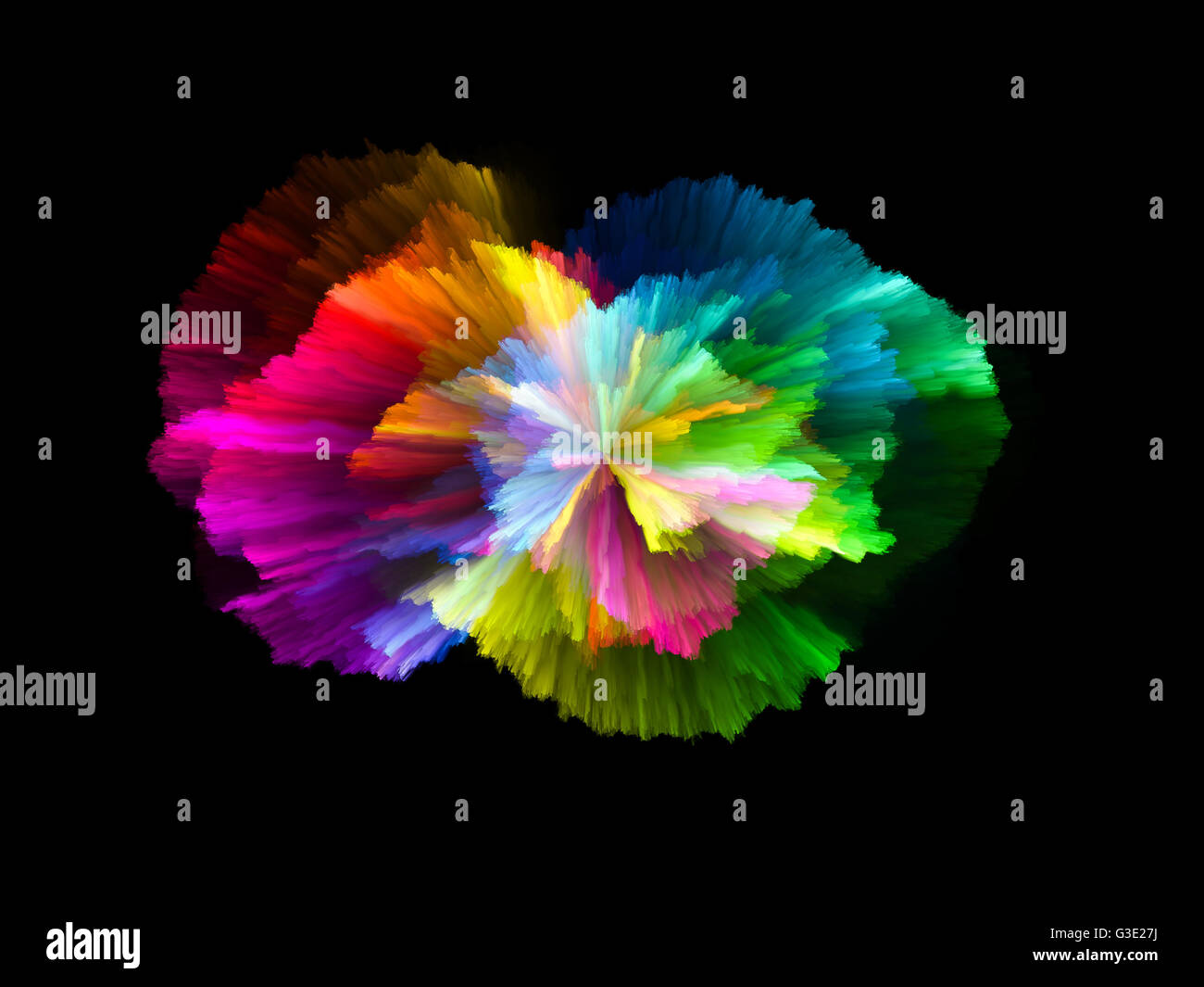Explosion de couleurs série. Composition des traînées colorées sur l'objet de design, l'art et l'imagination Banque D'Images