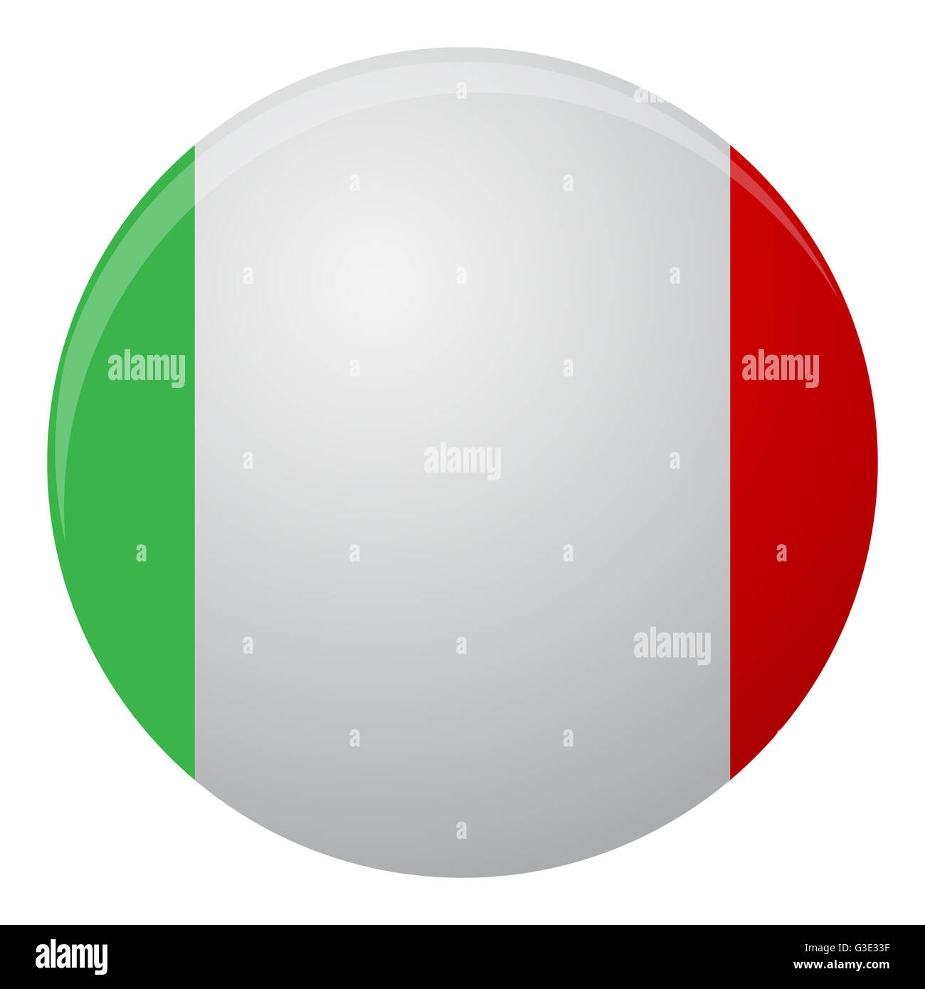 L'icône du drapeau italien à plat. Pays Italie illustration drapeau national et de l'élément italien vector Banque D'Images