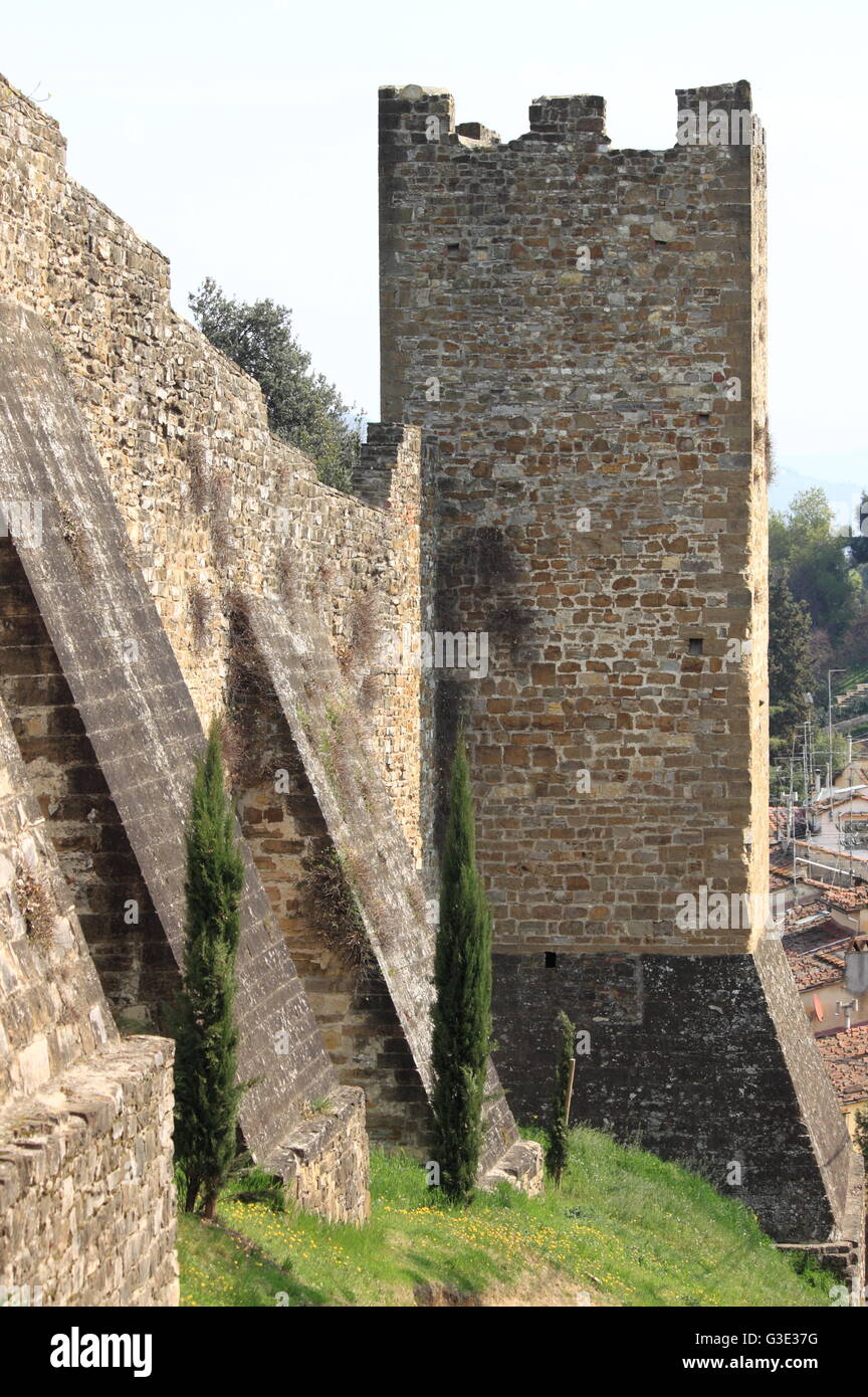 Les murs fortifiés à Florence, Italie Banque D'Images