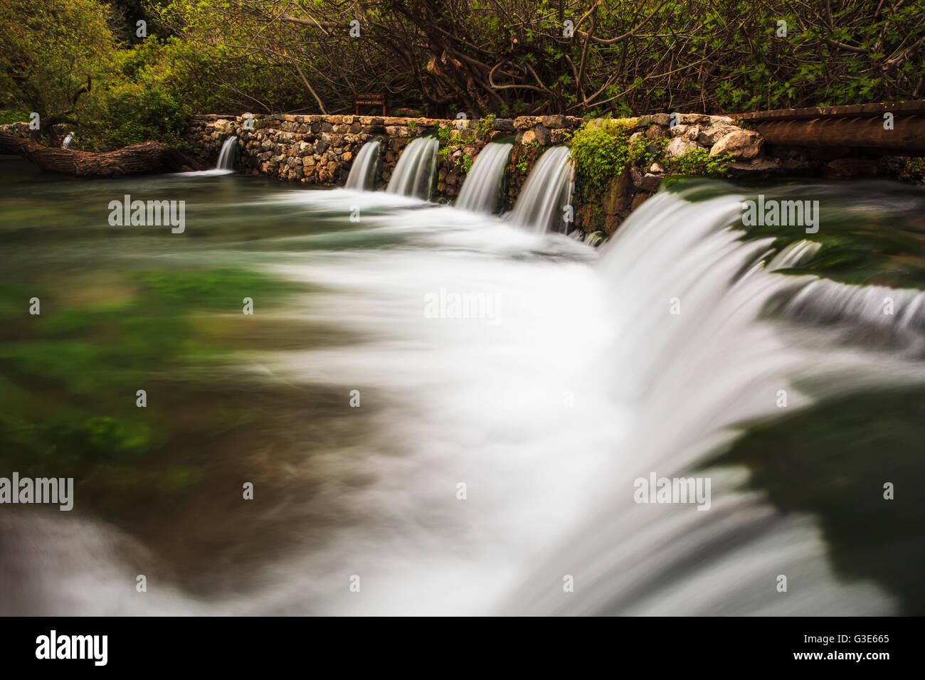 Herman River Springs ; Césarée, en Israël Banque D'Images