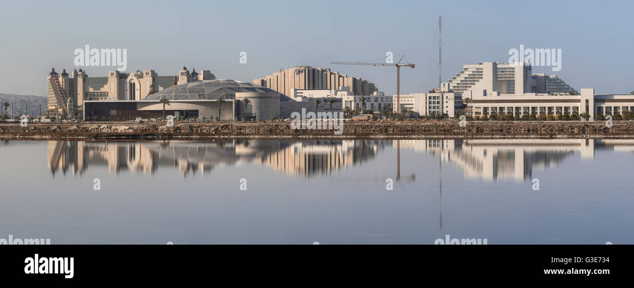 Centre commercial de glace à partir de la saline, Eilat, Israël Banque D'Images