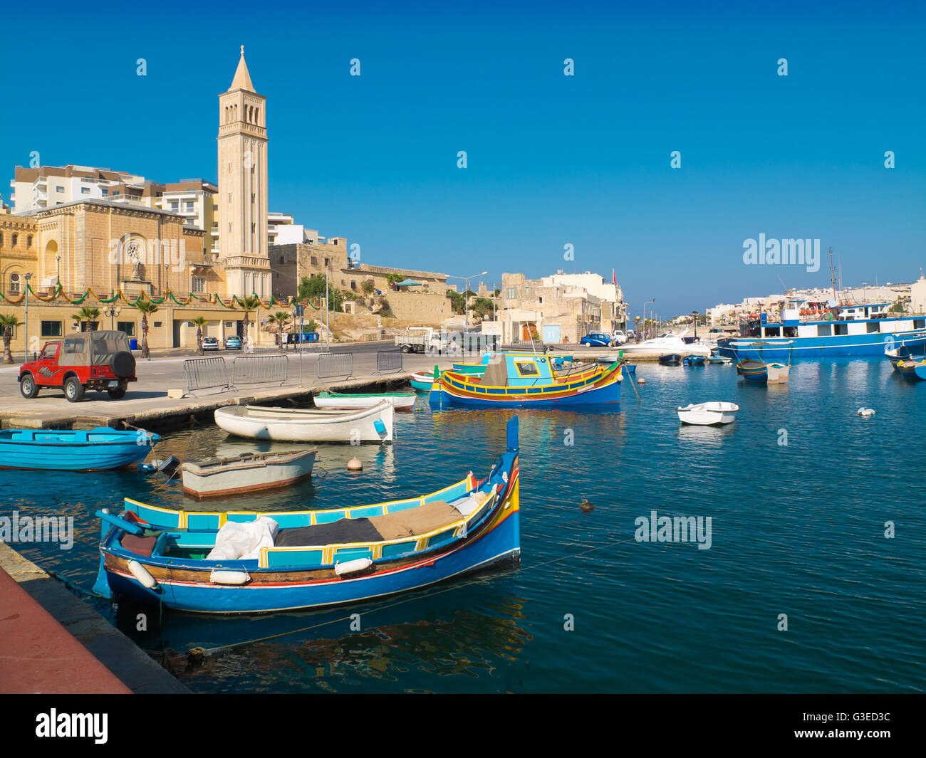 Marsascala Harbour à Malte Banque D'Images