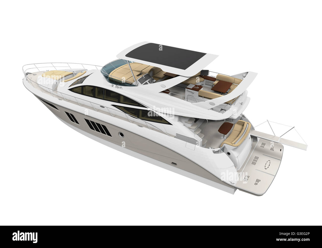 Yacht de plaisance blanc Banque D'Images