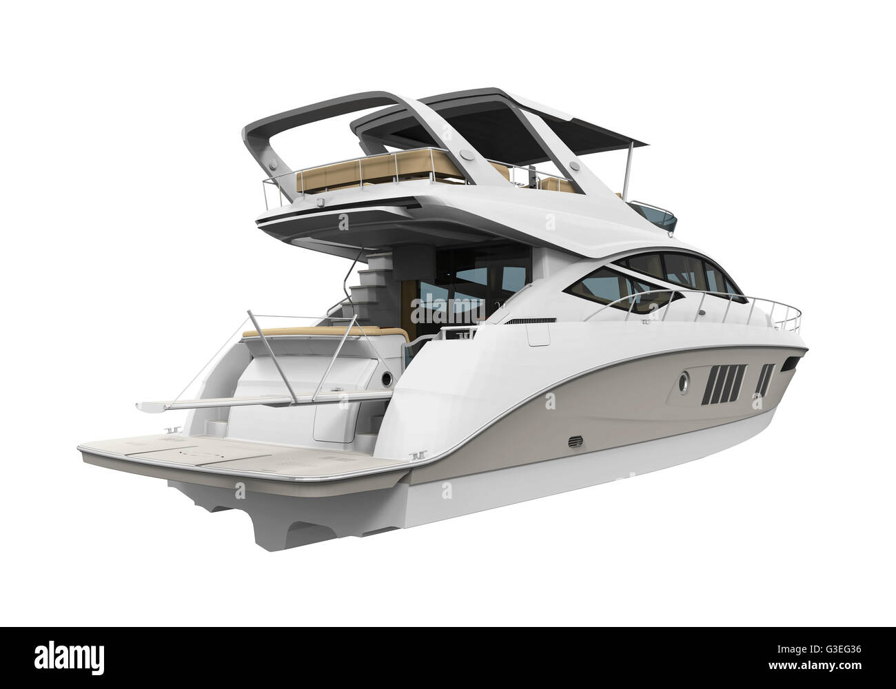 Yacht de plaisance blanc Banque D'Images