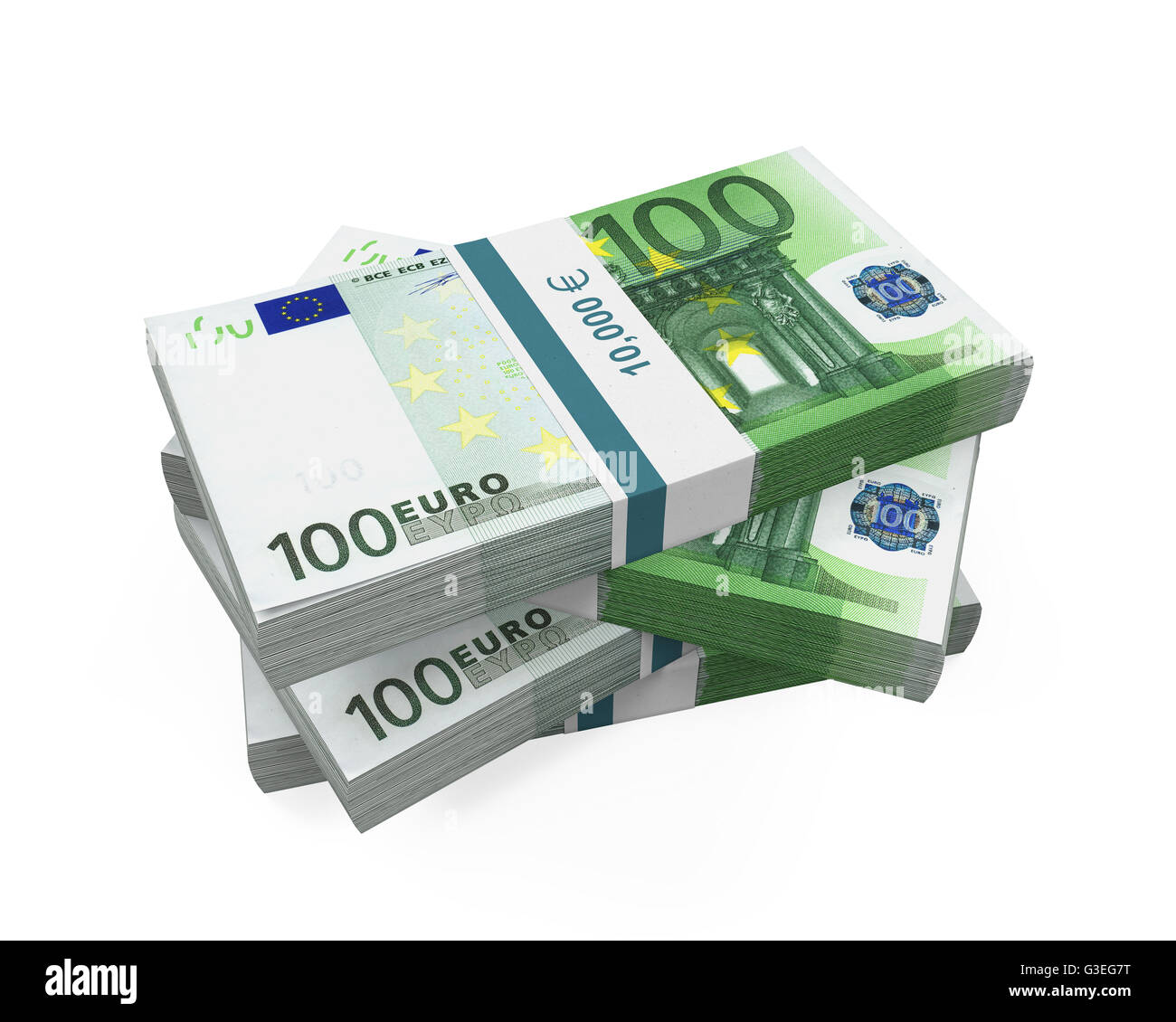 Pile de billets de 100 euros Banque de photographies et d’images à ...