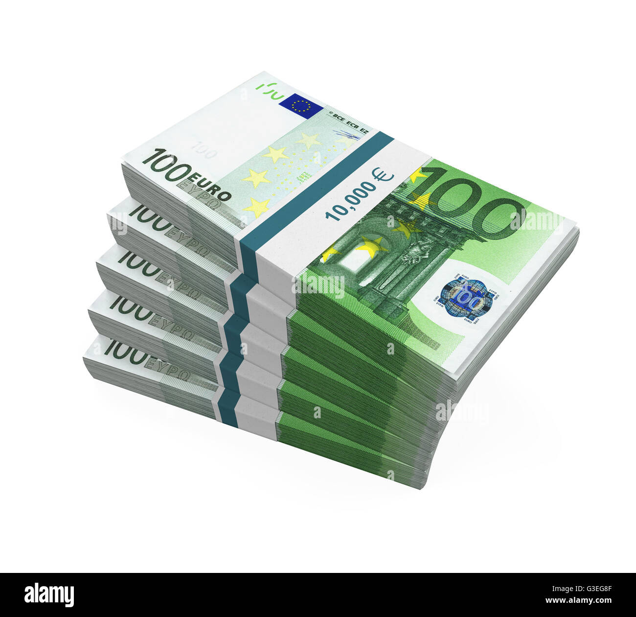 Pile de billets de 100 euros Banque de photographies et d’images à ...