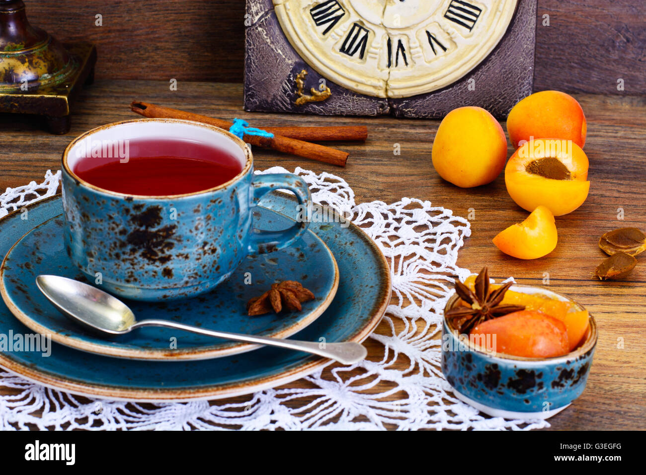 Hibiscus Tea c Bourrage de l'Abricot Banque D'Images