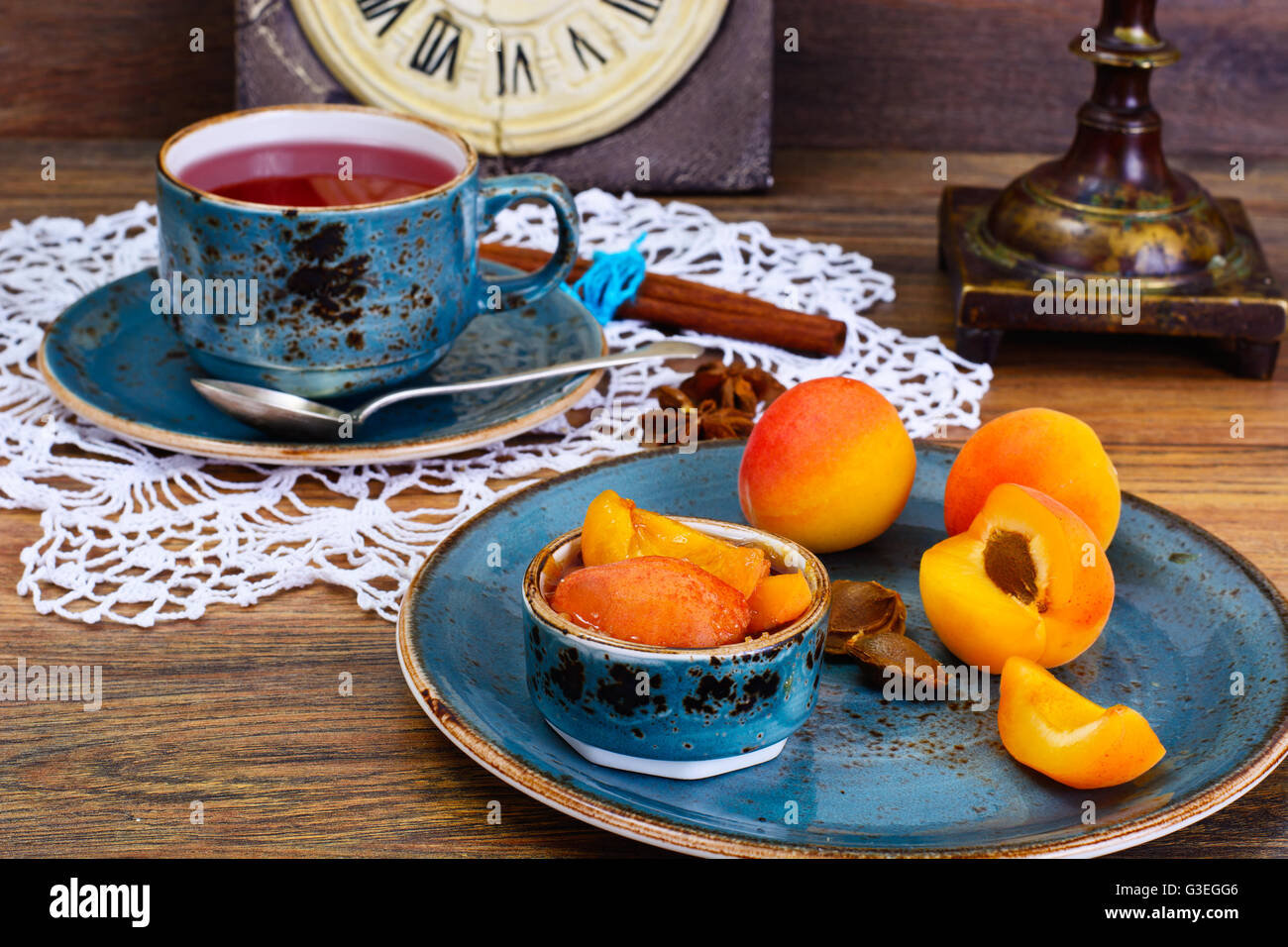 Hibiscus Tea c Bourrage de l'Abricot Banque D'Images