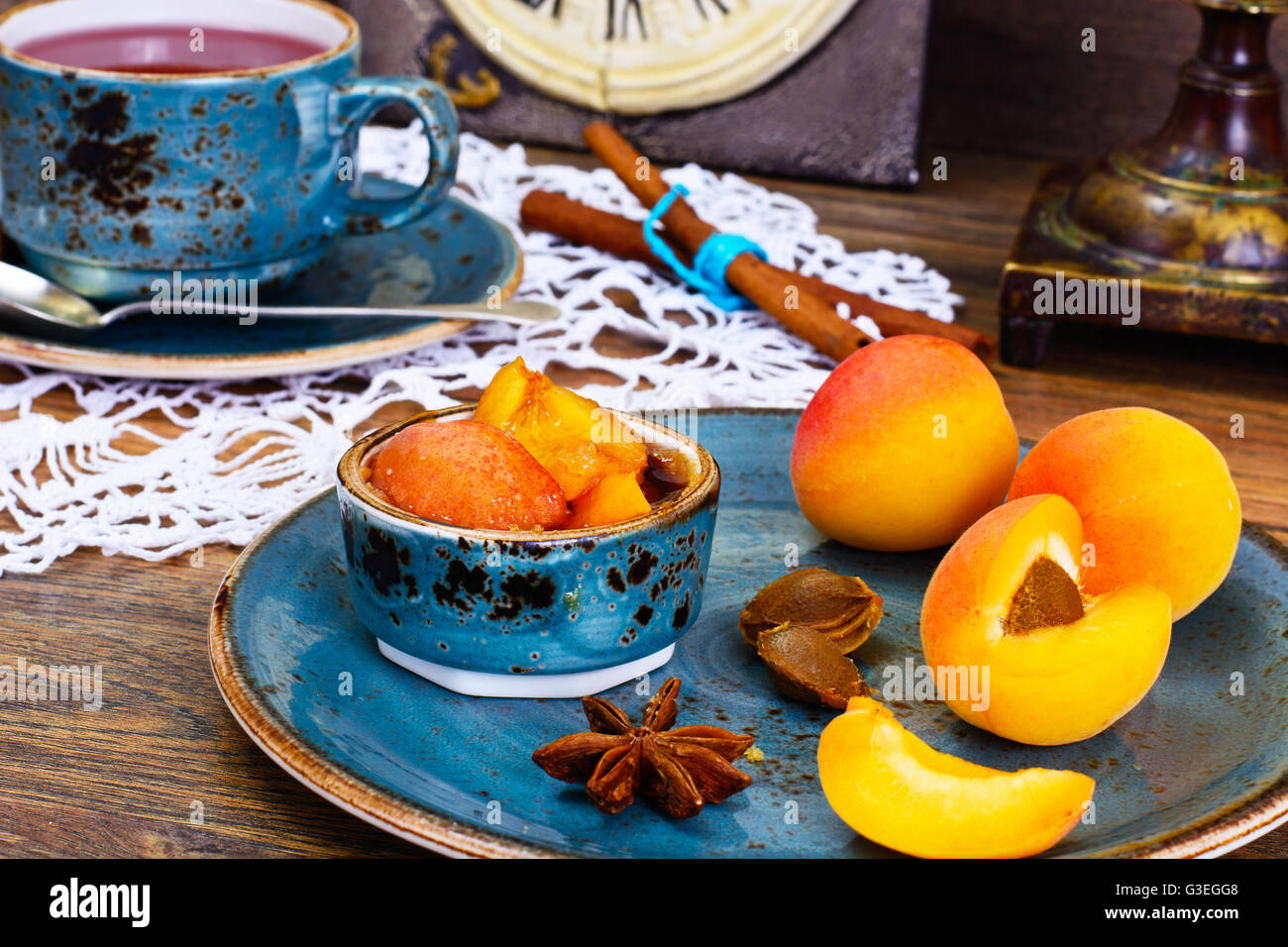 Hibiscus Tea c Bourrage de l'Abricot Banque D'Images