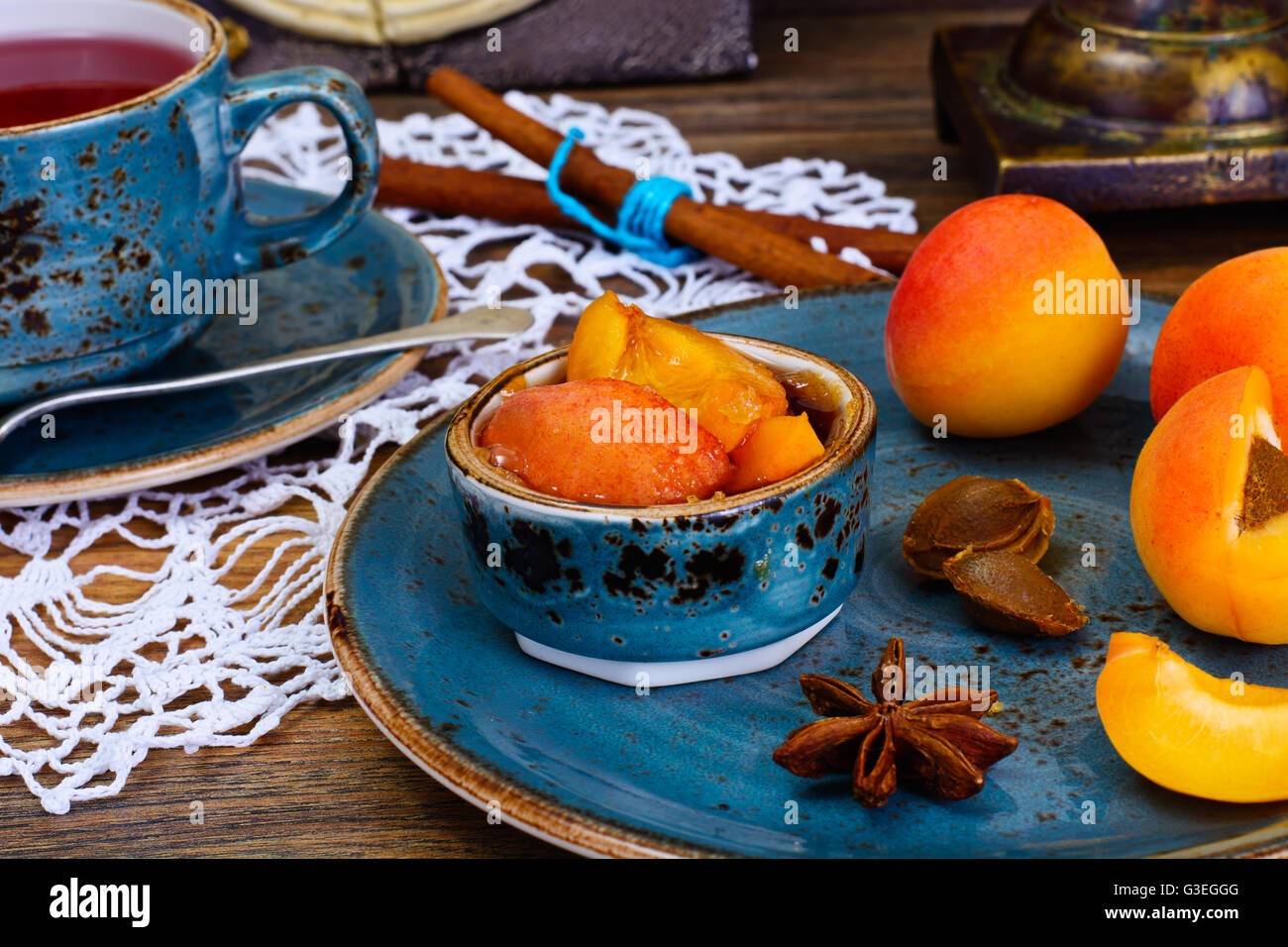 Hibiscus Tea c Bourrage de l'Abricot Banque D'Images