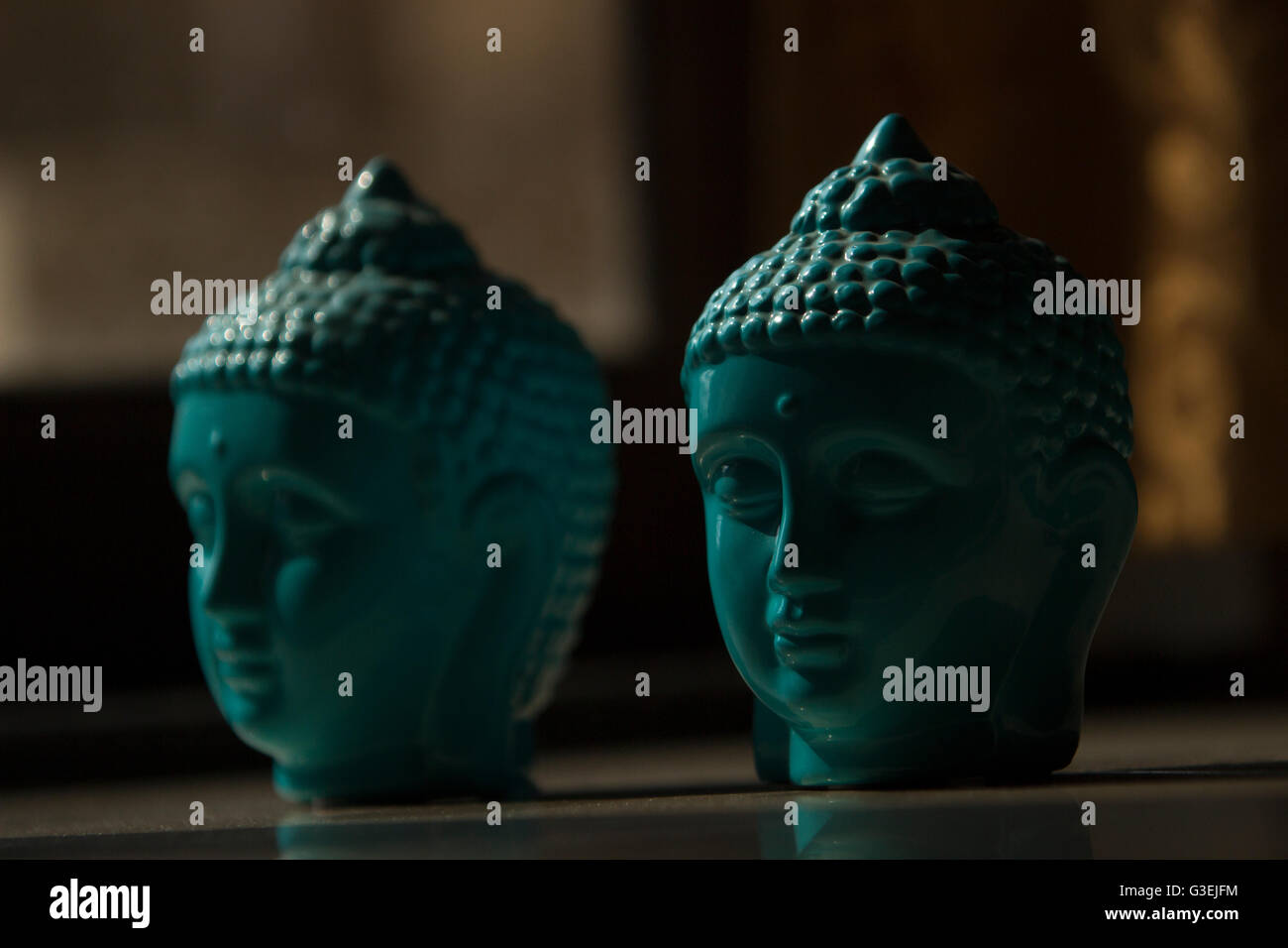 Le Blue Buddha un artefact de Gautam Bouddha le prince qui est devenu le messager de la paix et de l'aimé et répandre le Bouddhisme Banque D'Images