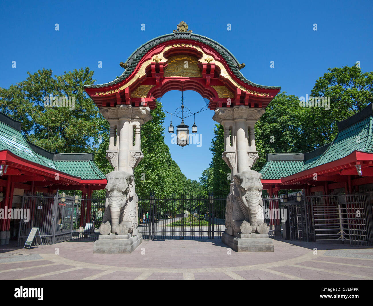 L'entrée au Zoo de Berlin Banque D'Images