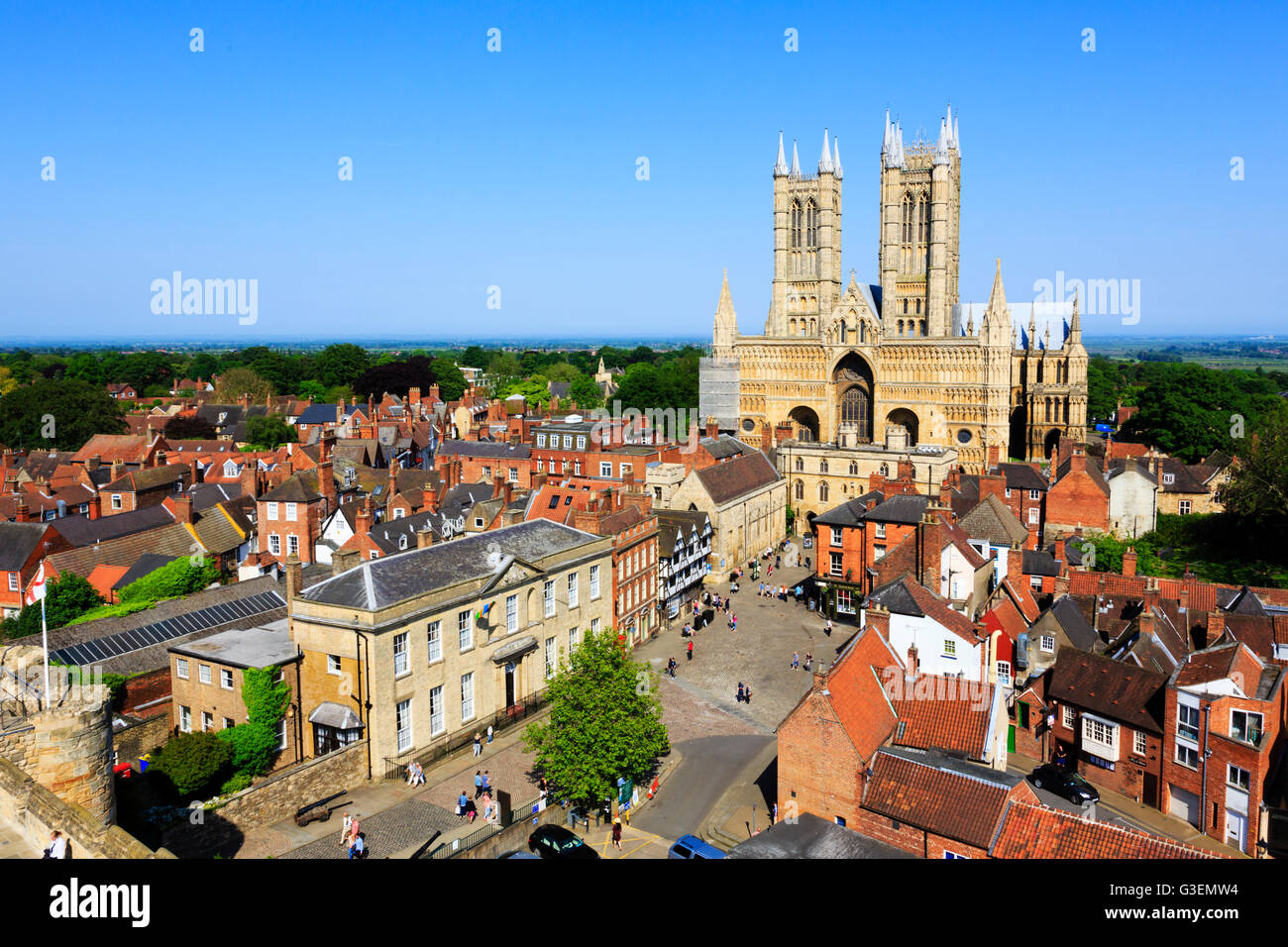 La Cathédrale de Lincoln, Lincolnshire, Angleterre Banque D'Images