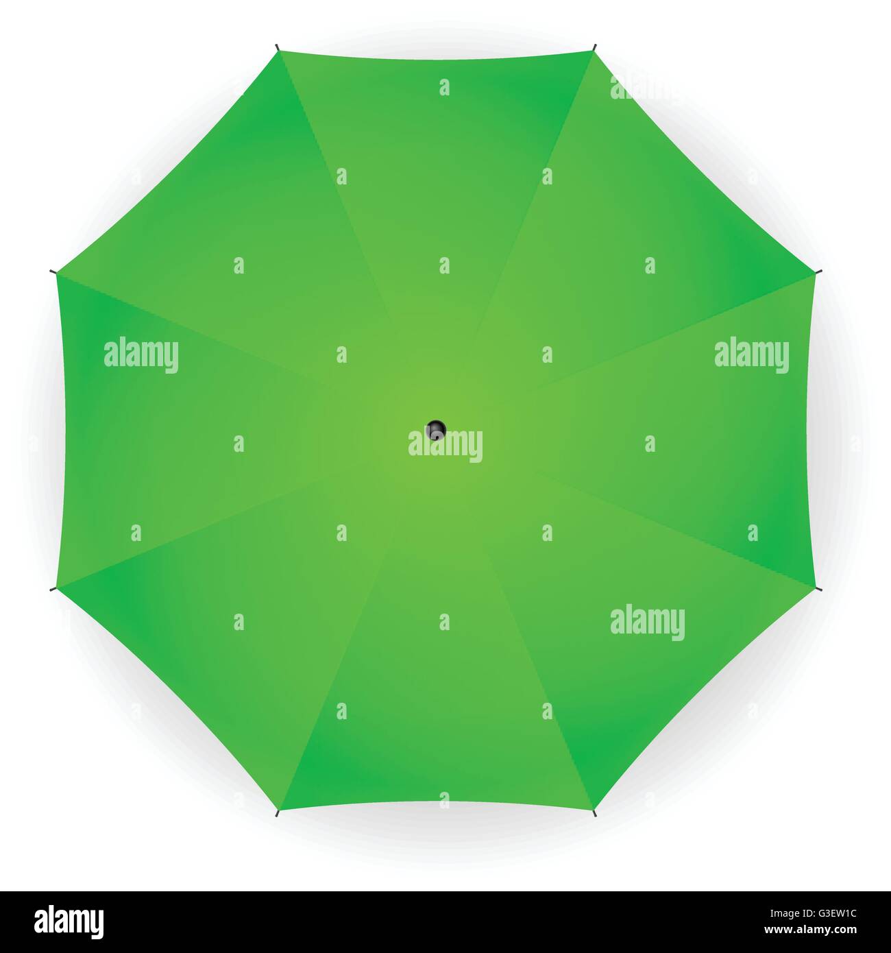 Parapluie vert sur un fond blanc. Vector illustration. Illustration de Vecteur