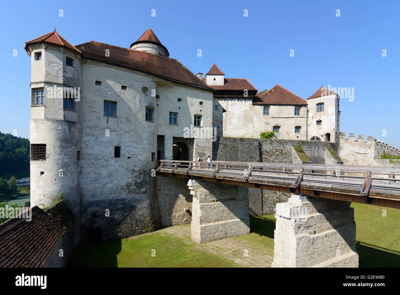 Château : château principal, Allemagne, Bavière, Bayern, Oberbayern, Upper Bavaria, Burghausen Banque D'Images