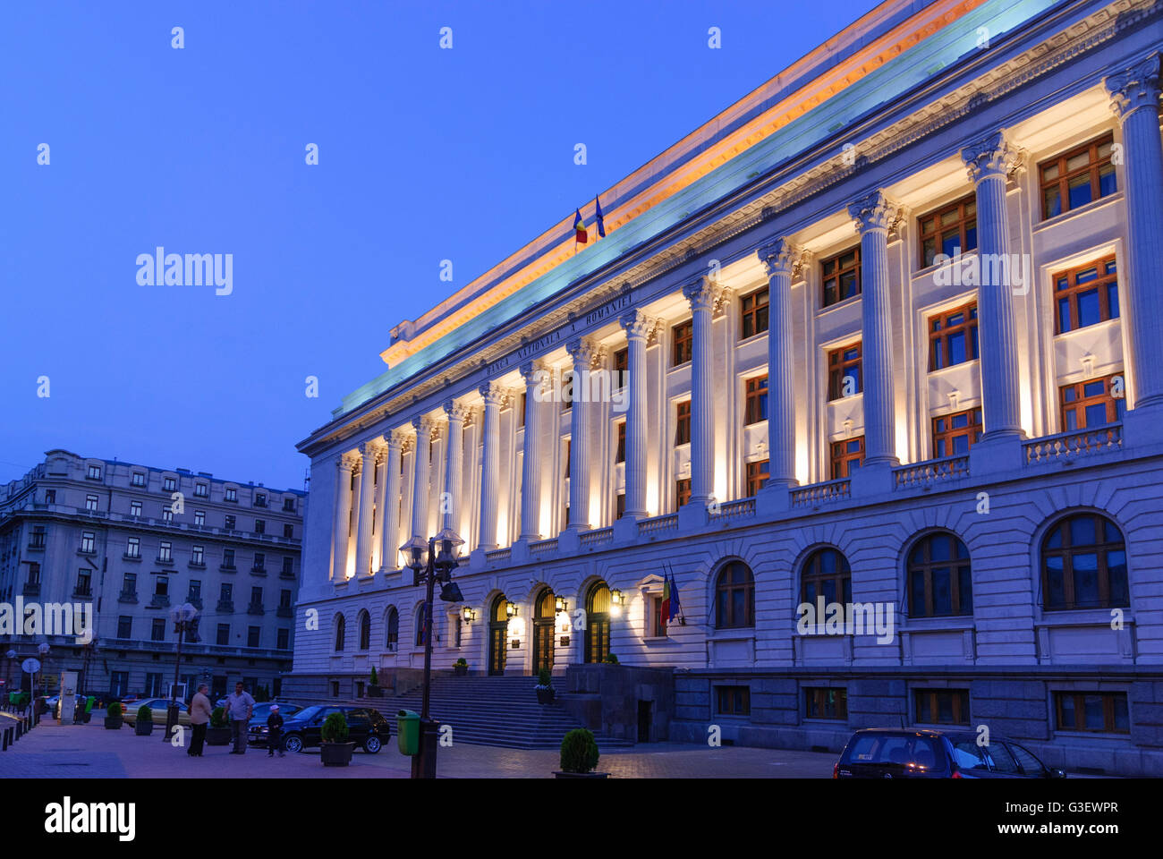 La banque nationale de Roumanie, Bucharest Bucuresti Banque D'Images