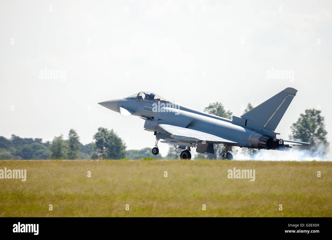 Sur les terres d'avions airfield Banque D'Images