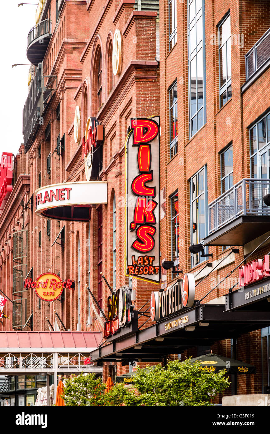 Dick's Last Resort restaurant, 621 East Pratt Street, Inner Harbor, Baltimore, MD Banque D'Images