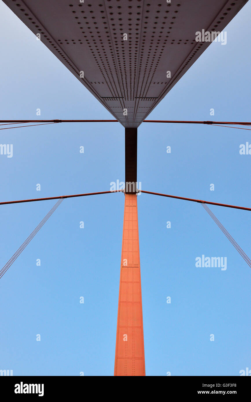 Pont du Rhin, Emmerich am Rhein, Rhénanie du Nord-Westphalie, Allemagne Banque D'Images